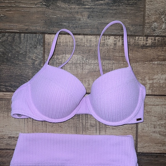 VS PINK purple crunch bikini- medium - Picture 3 of 5